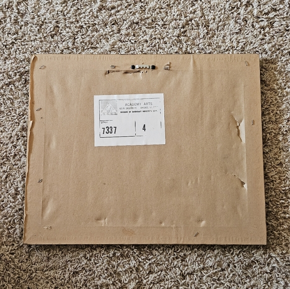 Vintage Academy Arts Roman Ruins Print Framed Matted 16.5x13.5 in - Picture 4 of 7